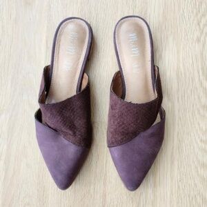 Mi.iM "Epic" Two-Toned Pointed Mule - Wine 9